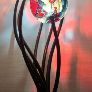 Lampadaire Ascension® 7 tiges Bleu-gris Rouge