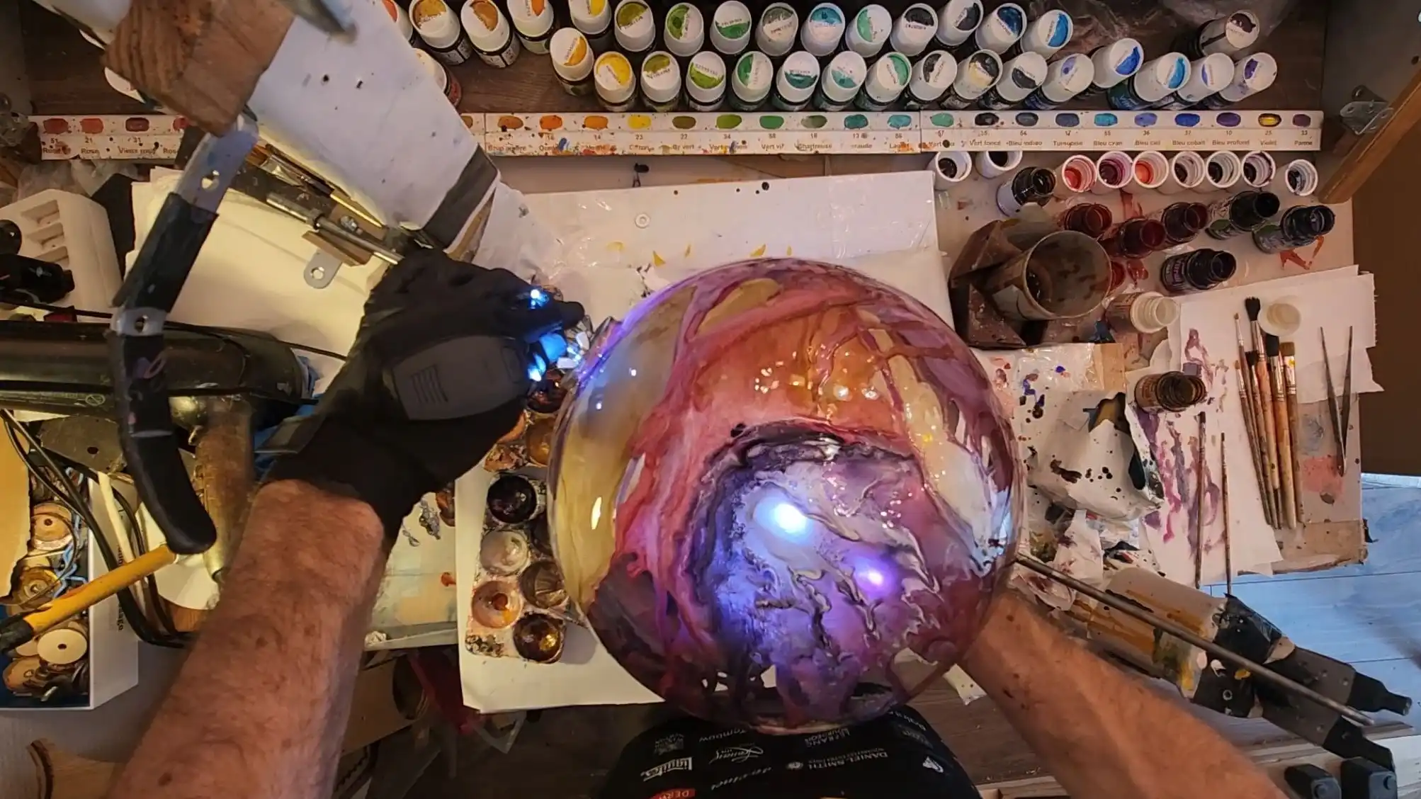 Technique de peinture sur verre multicouche Lumières et Couleurs